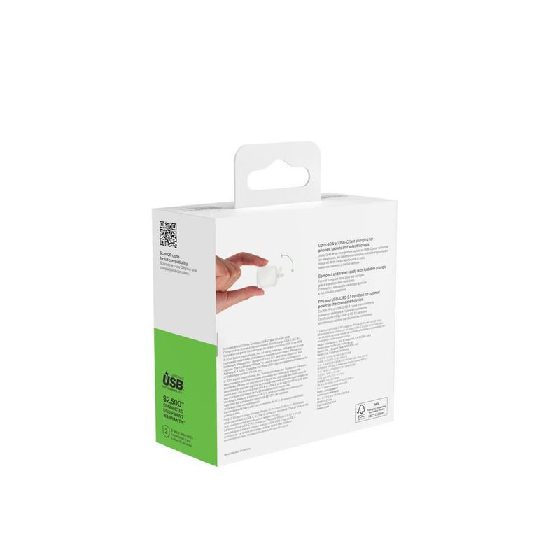 Belkin cargador pared 45w usb-c con cable