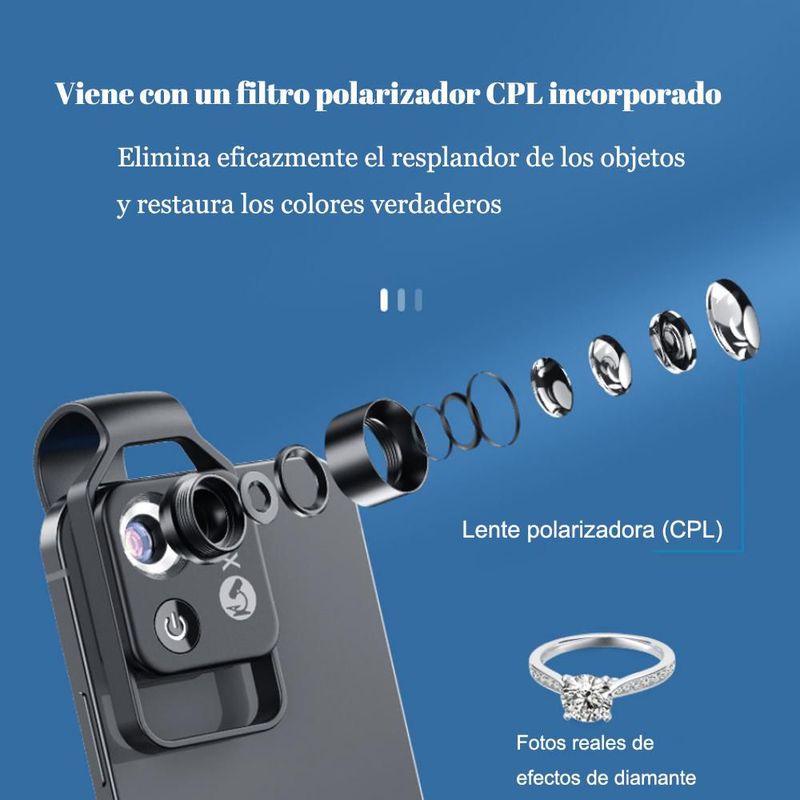 Microscopio para teléfono móvil, portátil, lupa de alta definición 200X.HOGAWAY