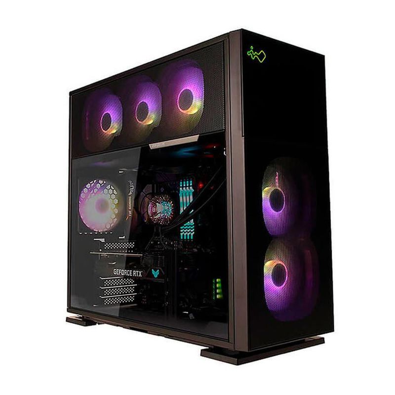 Gabinete in win 515 1 fan usb tipo c cristal templado soporte gpu media torre