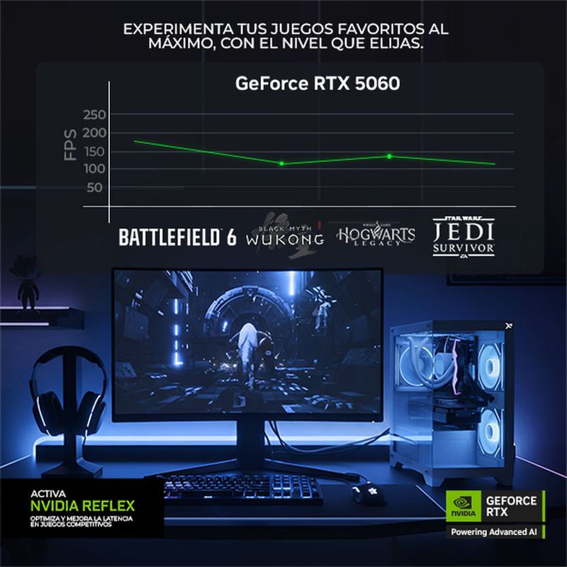 Xtreme pc alienware rtx 5060 ryzen 7 32gb ssd 1tb monitor 32