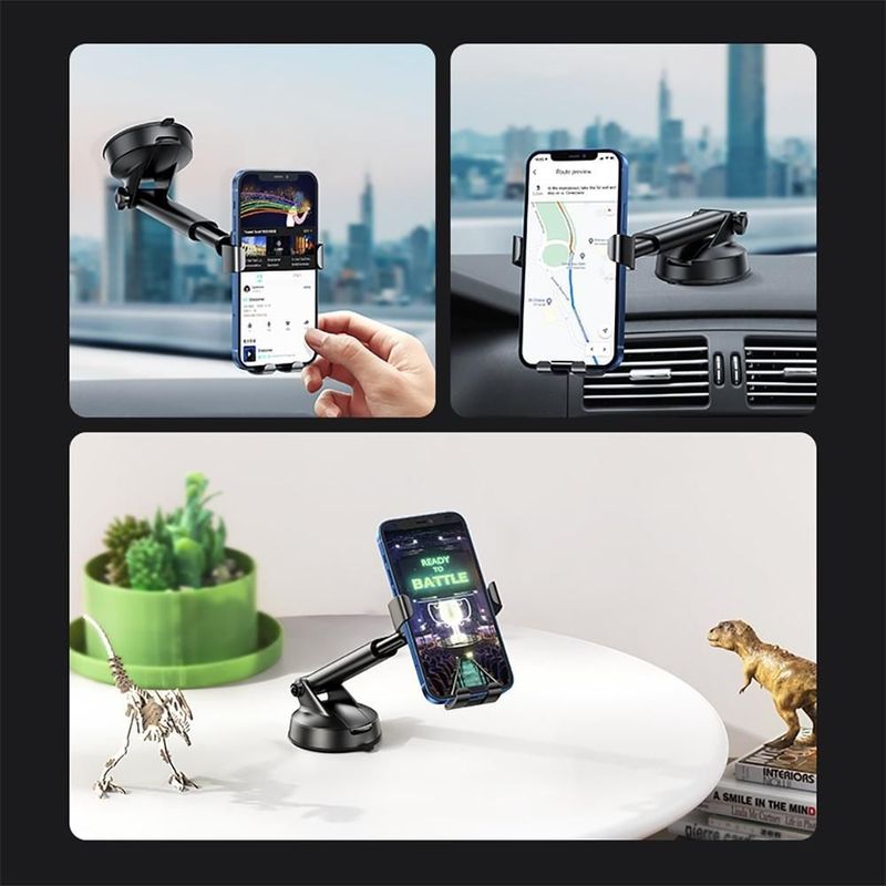 Soporte de Celular para Tablero de Auto Ugreen Ajustable Negro