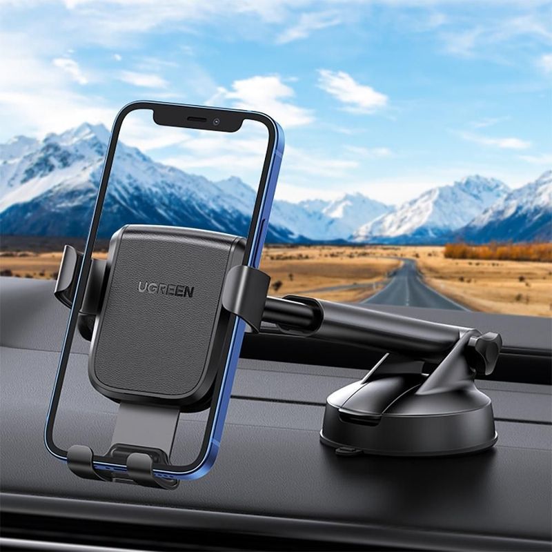 Soporte de Celular para Tablero de Auto Ugreen Ajustable Negro