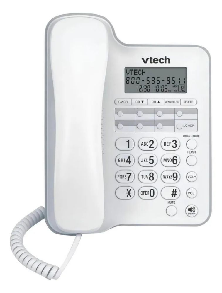 Teléfono Alámbrico VTech CD1153 Con Altavoz e Identificador de llamadas
