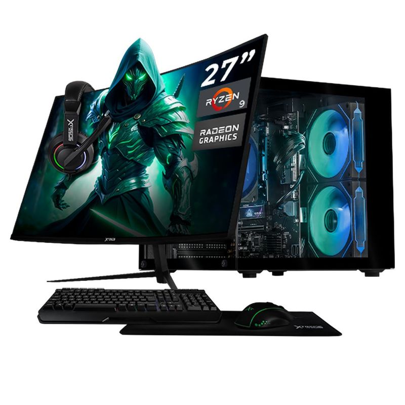 Xtreme pc radeon 780m ryzen 9 16gb ddr5 ssd 1tb monitor 27