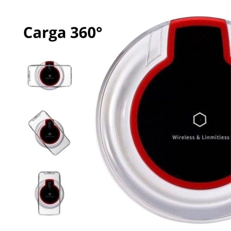 Cargador Inalámbrico carga rápida transparente