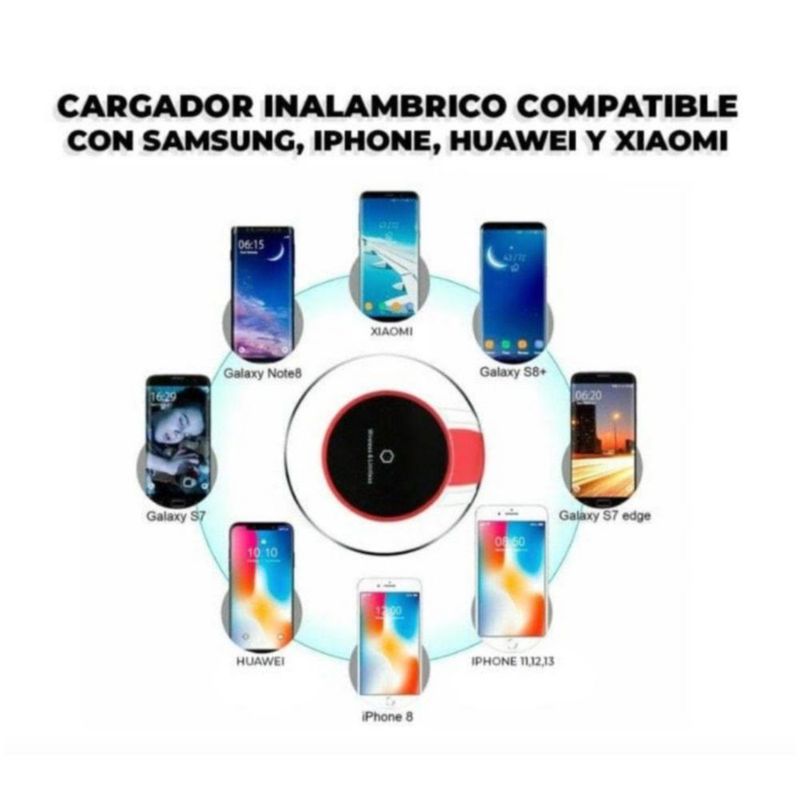 Cargador Inalámbrico carga rápida transparente