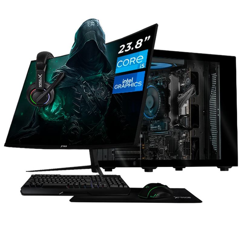 Xtreme pc core i5 12400 16gb ssd 500gb monitor 23.8 black