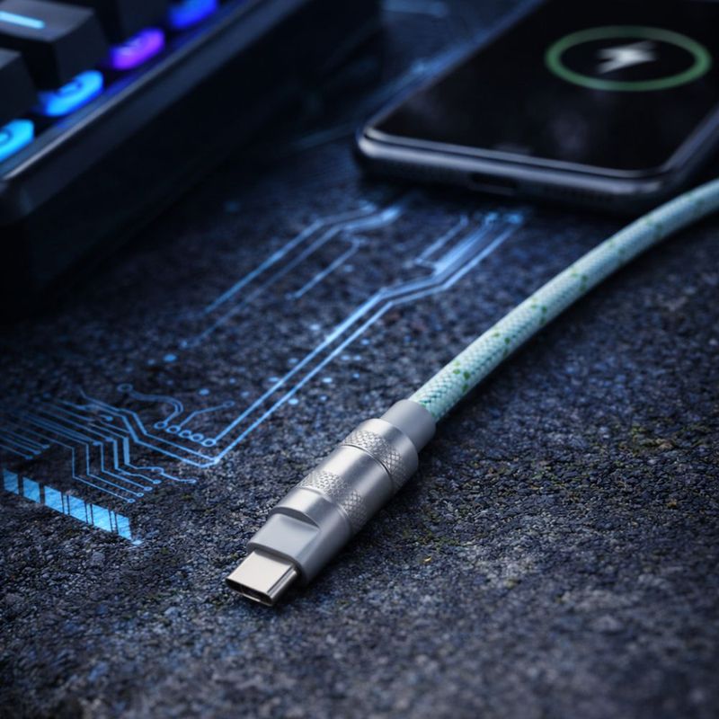 Cable de Carga Rápida HAVIT CB6340 USB-C PD60W con Lanyard 1.2m