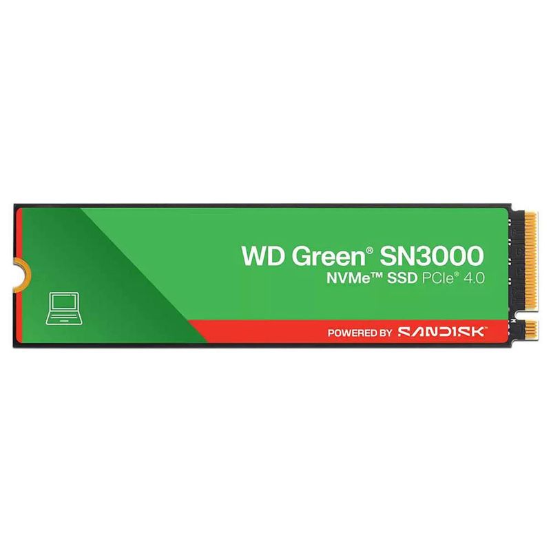Unidad de Estado Sólido Western Digital Green SN3000 de 500GB, M.2 NVMe PCIe 4.0.