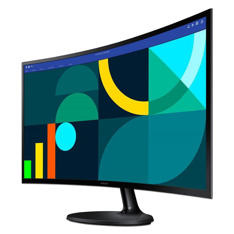 Monitor Curvo Samsung LS27D360GALXZX de 27", Resolución de 1920 x 1080 (Full HD), Eye Saver, 100 Hz, 4ms, Color Negro.