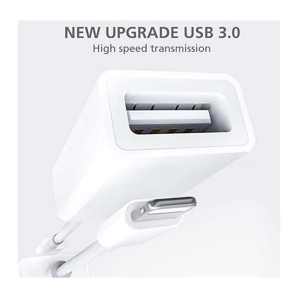 Adaptador Genérico Lightning Para Usb Color Blanco