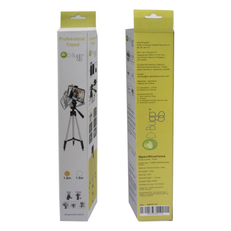 Tripié Profesional Ajustable Hasta 1.6M D-bugg Con Control Bluetooth