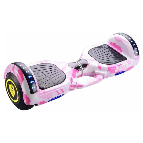 Hoverboard Patineta Electrica Rosa Bluetooth Led