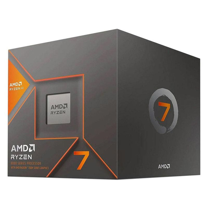 Procesador AMD Ryzen 7 8700G de Octava Generación, 4.2 GHz, Con Gráficos Radeon 780M y con Disipador, Socket AM5, Caché 16MB, Octa-Core, 65W,