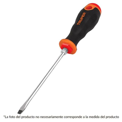 Desarmador plano 1/4x4" mango comfort grip Truper