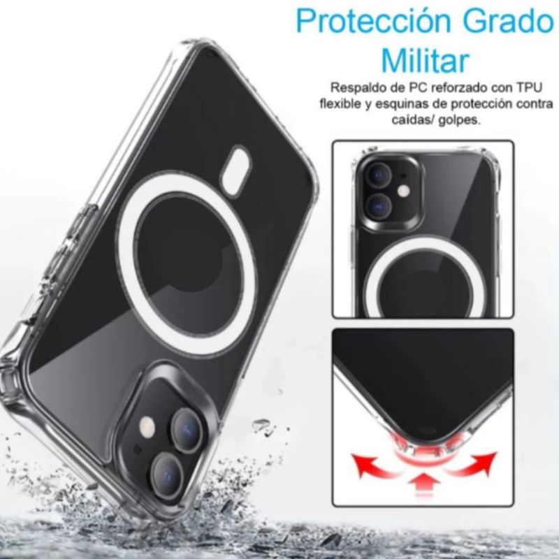 Funda MagSafe Transparente Compatible Iphone 13