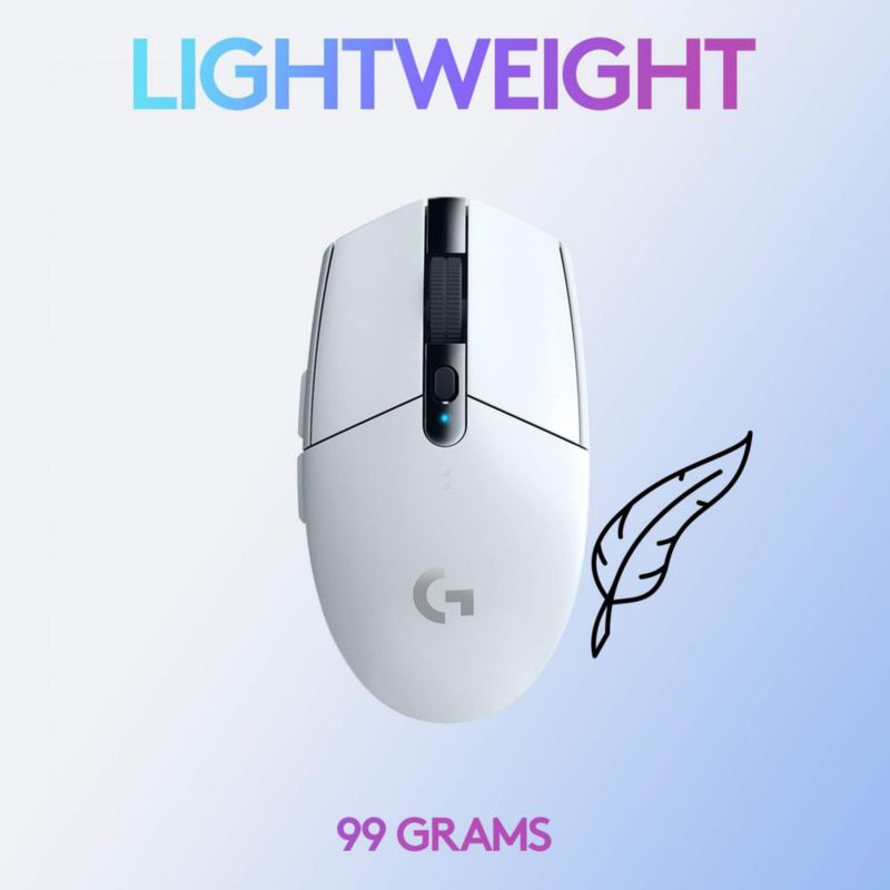 Ratón inalámbrico para juegos Logitech G305 LIGHTSPEED blanco