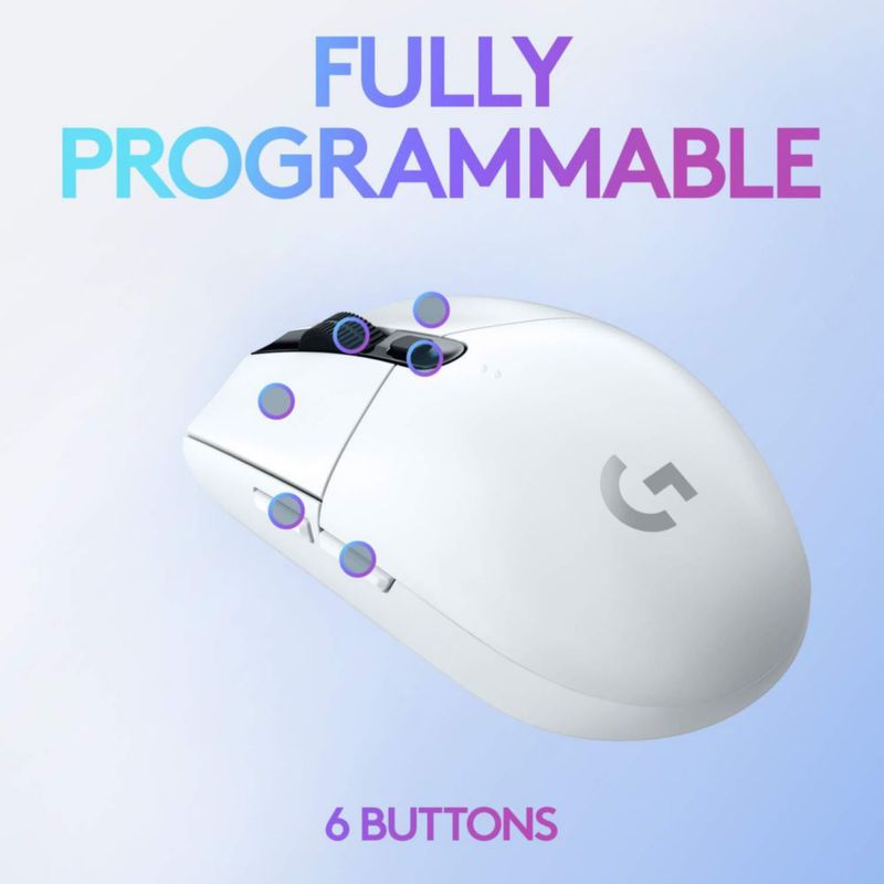 Ratón inalámbrico para juegos Logitech G305 LIGHTSPEED blanco