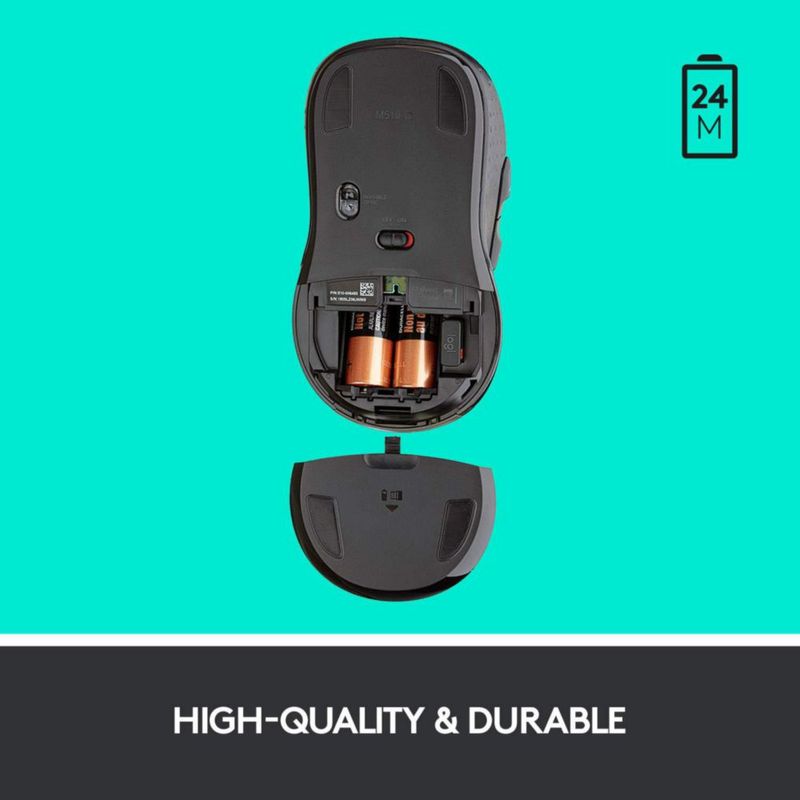 Ratón de ordenador inalámbrico Logitech M510 para PC - Grafito