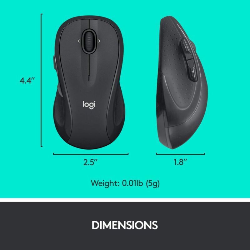 Ratón de ordenador inalámbrico Logitech M510 para PC - Grafito