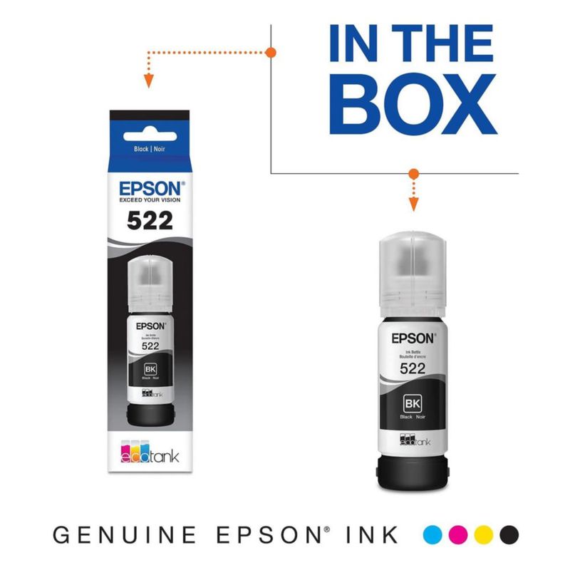 Botella de tinta Epson 522 EcoTank de ultra alta capacidad negra T522120-S