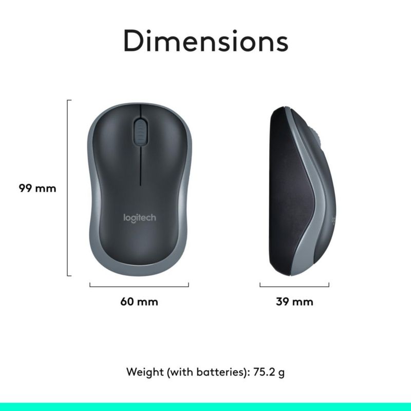 Combo de teclado y ratón inalámbricos Logitech MK270 negro
