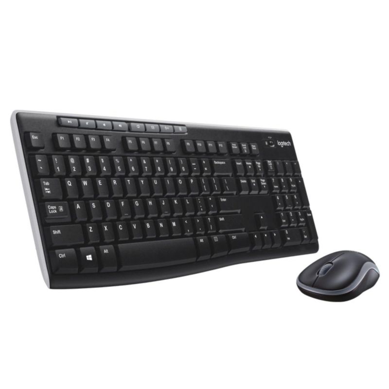 Combo de teclado y ratón inalámbricos Logitech MK270 negro