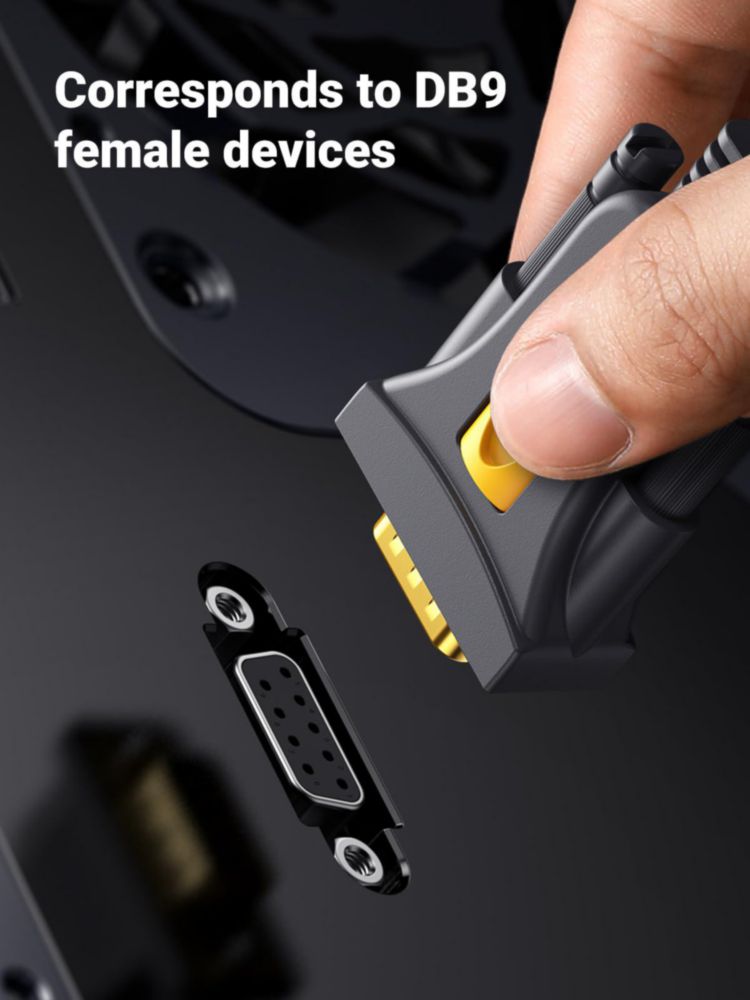 Adaptador USB a serie UGREEN DB9 macho de 9 pines para Windows Mac de 3 pies
