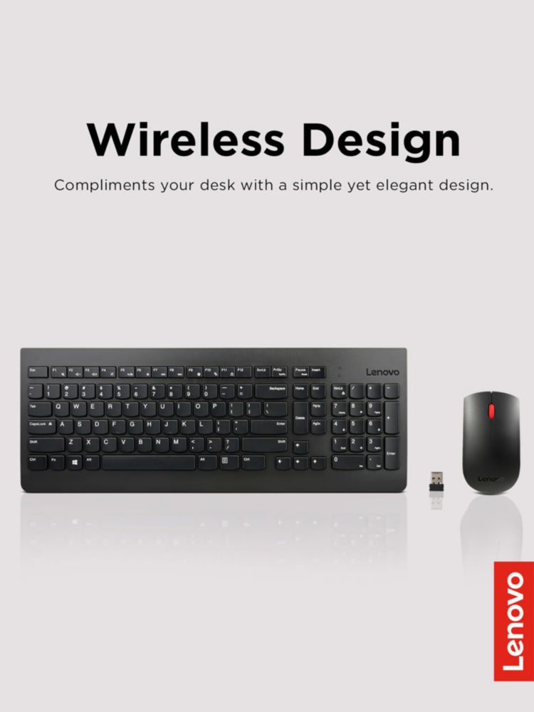 Combo de teclado y ratón Lenovo 510 Wireless Black