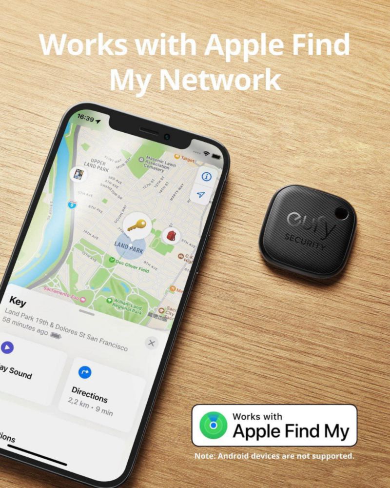 Rastreador Bluetooth eufy Security SmartTrack Link paquete de 4 negro