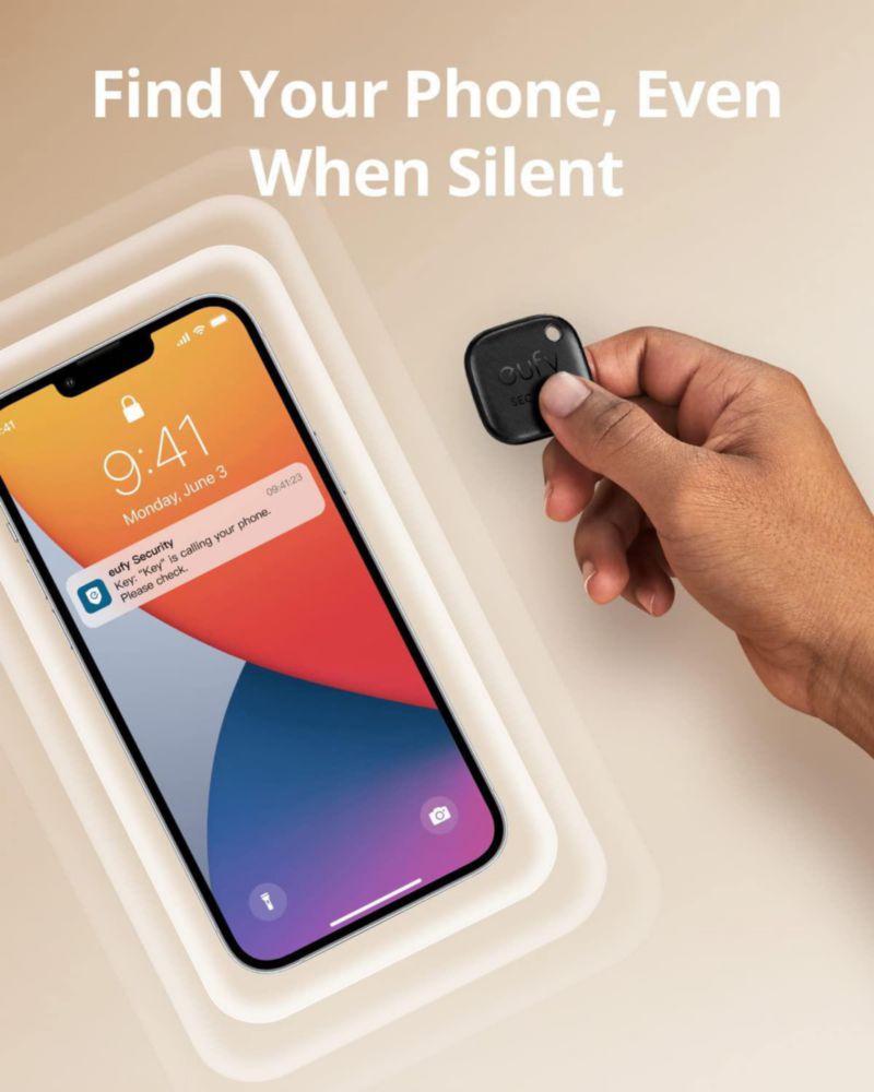 Rastreador Bluetooth eufy Security SmartTrack Link paquete de 4 negro