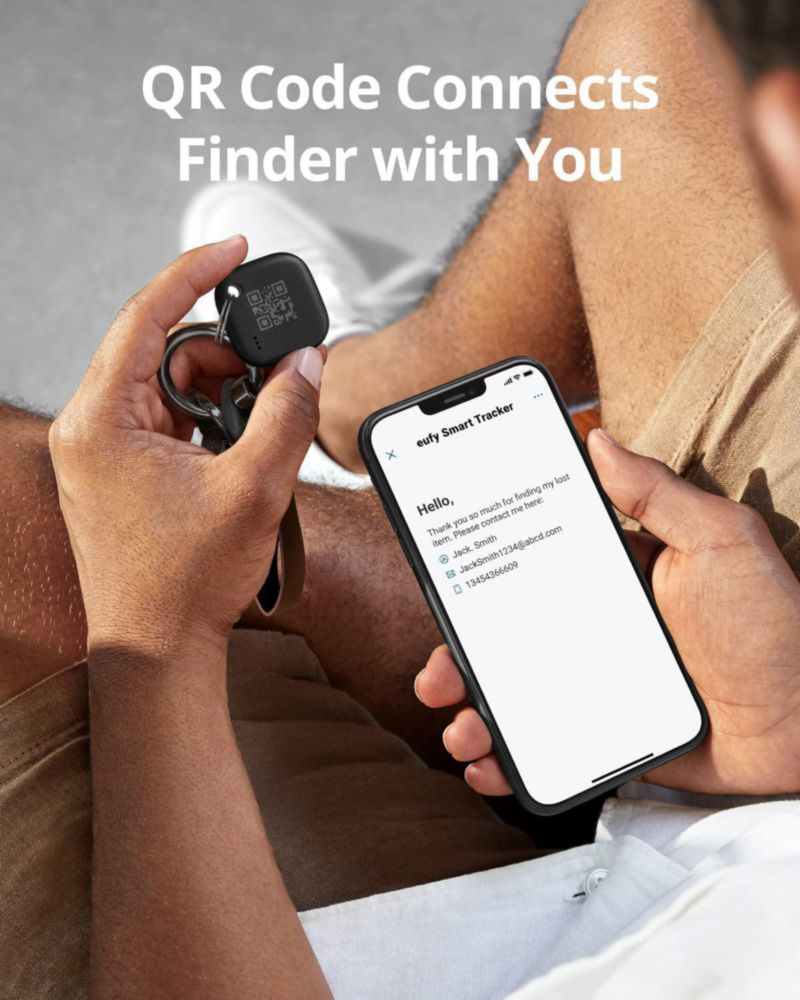 Rastreador Bluetooth eufy Security SmartTrack Link paquete de 4 negro