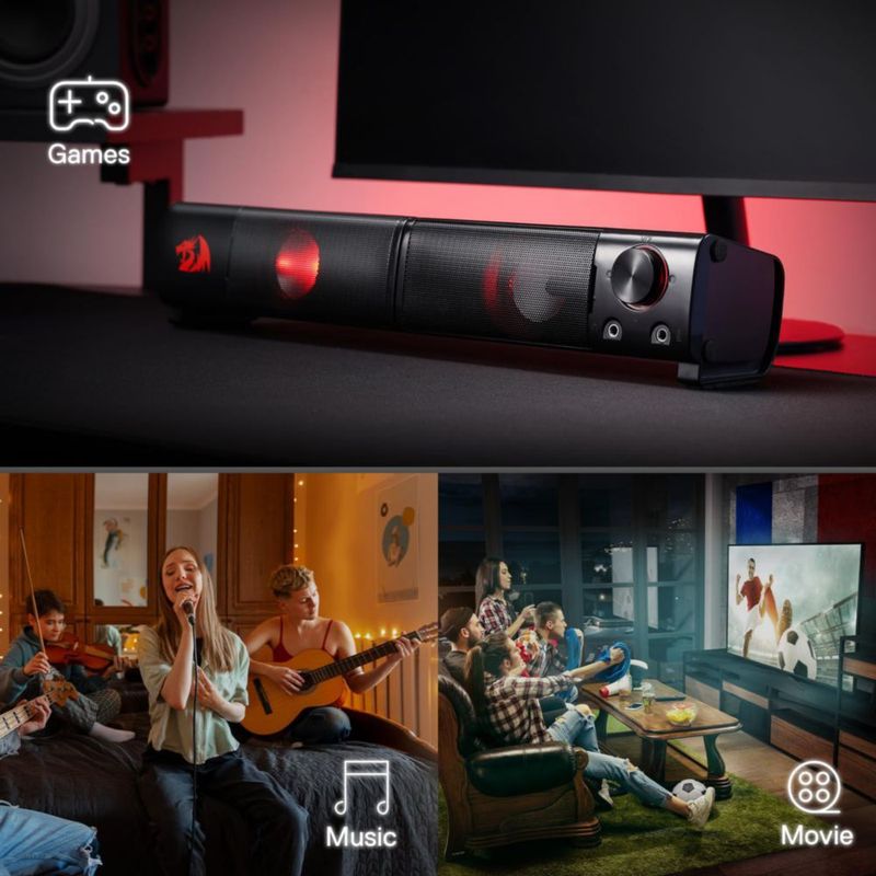 Altavoces para juegos de PC Redragon GS550 de 2.0 canales con alimentación USB