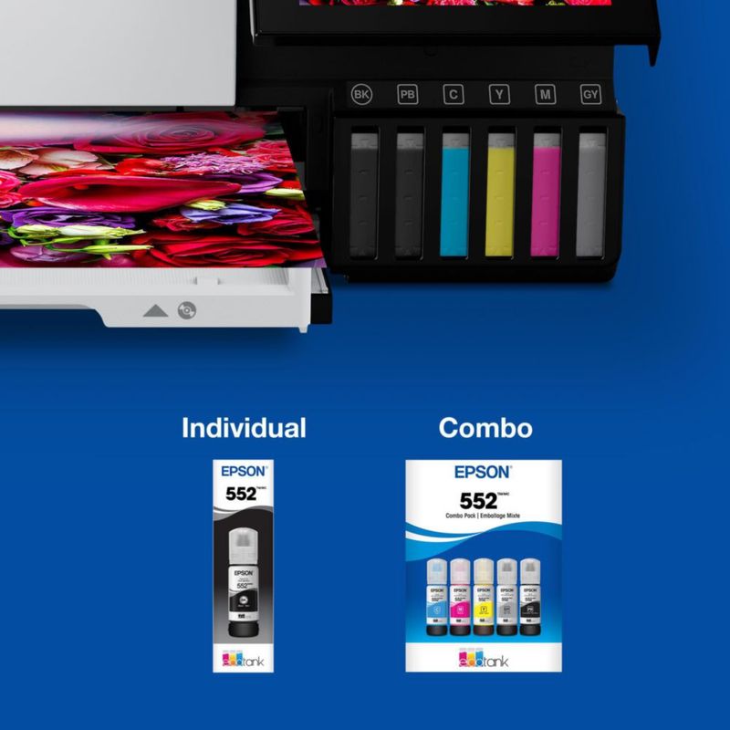 Paquete combinado de botellas de tinta Epson 552 EcoTank T552920-S 5 colores