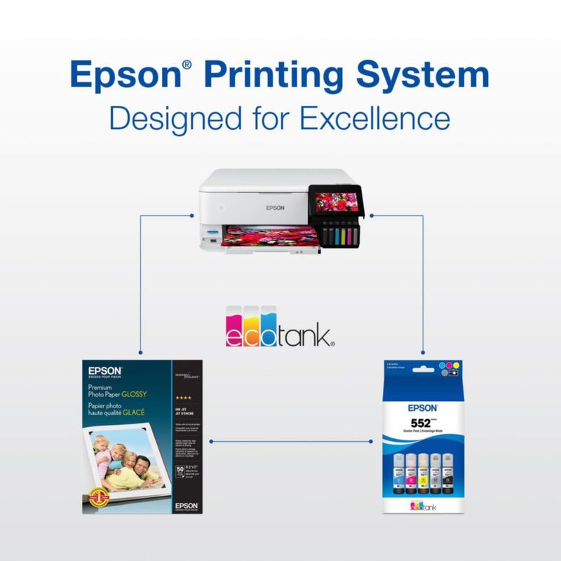 Paquete combinado de botellas de tinta Epson 552 EcoTank T552920-S 5 colores
