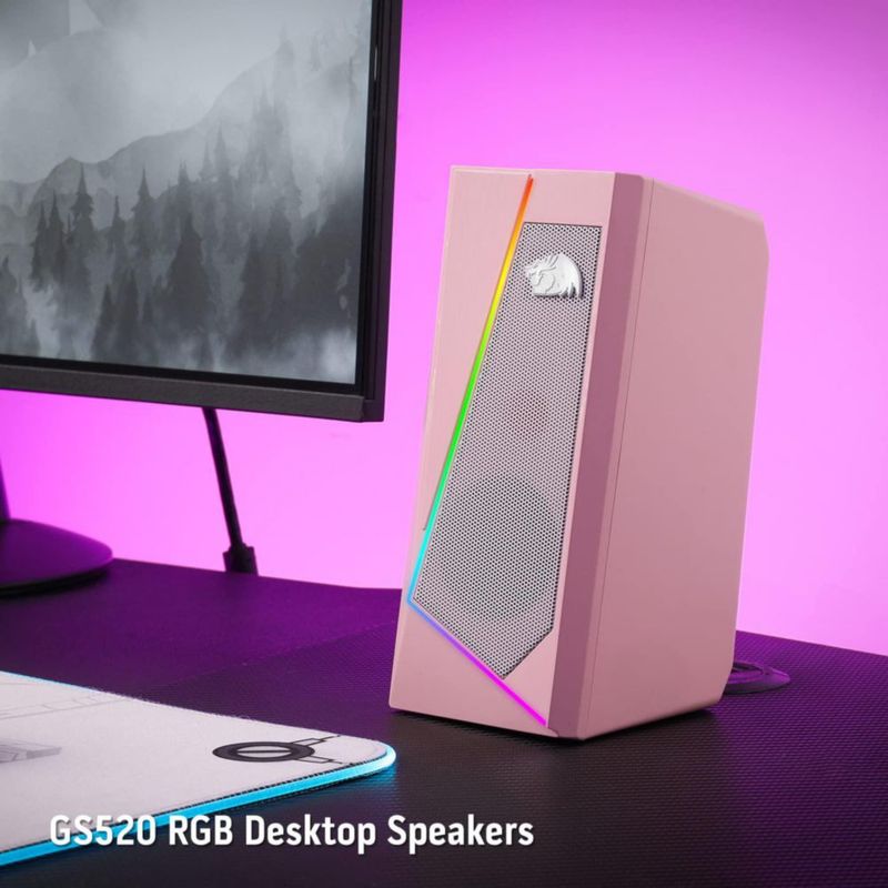 Altavoces de sobremesa Redragon GS520 RGB 2.0 Canal USB Rosa