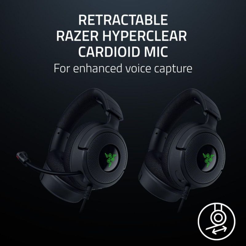 Auriculares para juegos Razer Kraken V4 X con cable y sonido envolvente 7.1