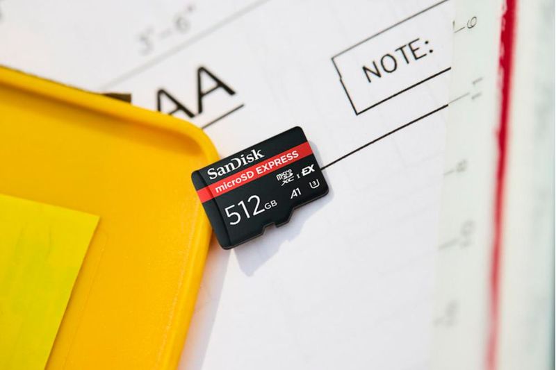 Tarjeta microSD SanDisk de 512 GB microSD Express de hasta 880 MB/s