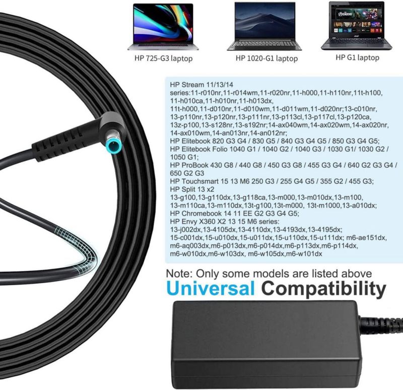 Cargador portátil ROLADA 45W 19.5V 2.31A para HP Stream 11 13 14