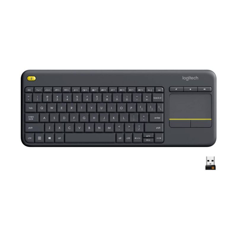 Teclado HTPC Logitech K400 Plus Wireless Touch Negro