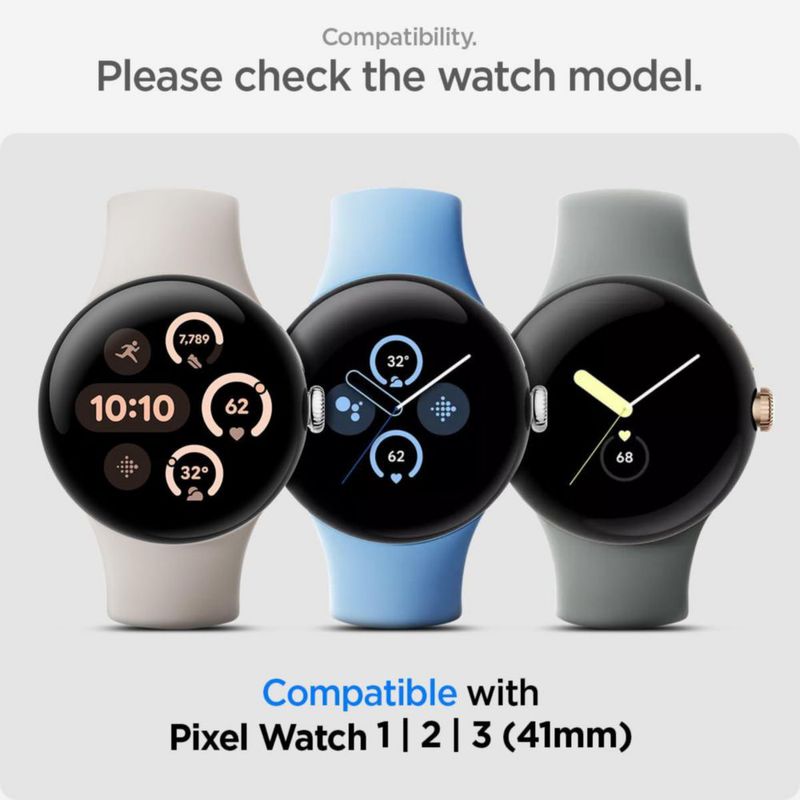 Funda con correa para Google Pixel Watch 3 Spigen Rugged Armor Pro de 41 mm color negro