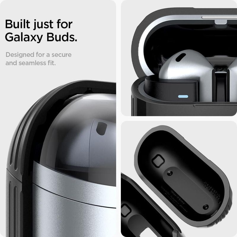 Funda protectora Spigen Rugged Armor para Samsung Galaxy Buds3 Pro y Galaxy Buds 3 (2024)