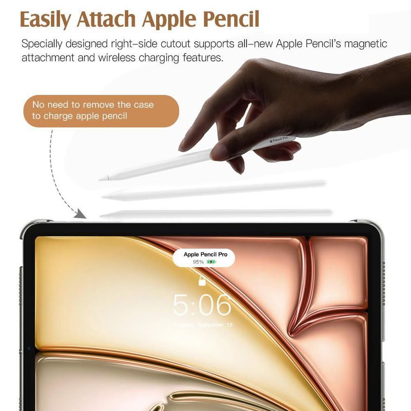 Funda para iPad Air de 11 pulgadas TimoVo cubierta trasera dura gris espacial