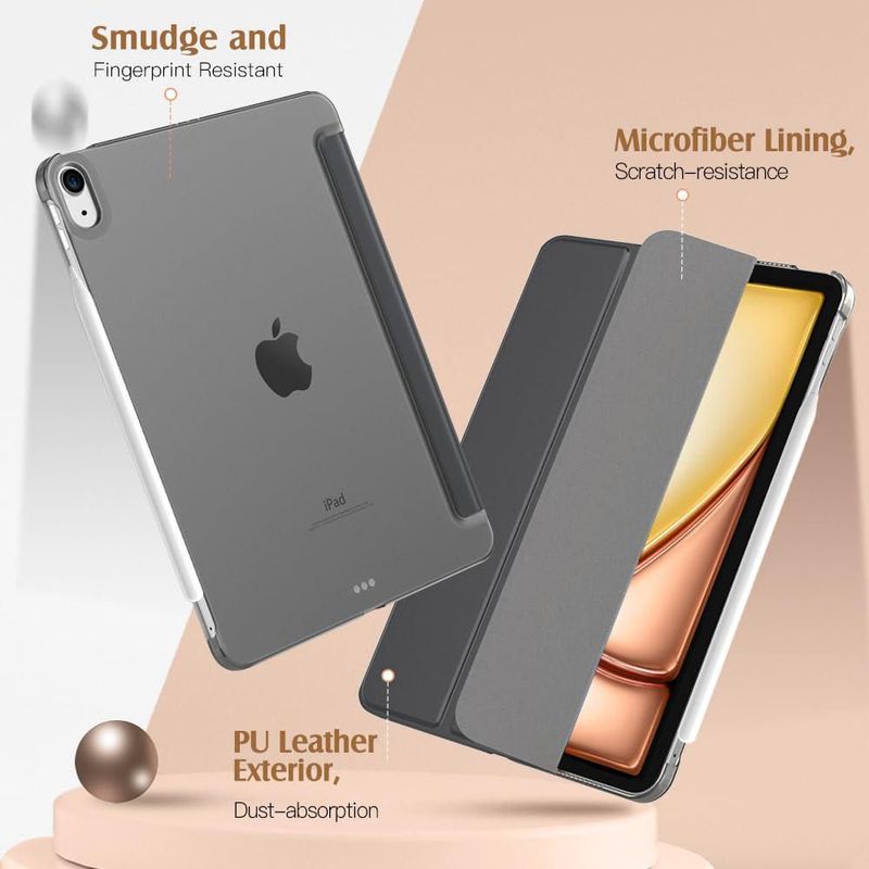 Funda para iPad Air de 11 pulgadas TimoVo cubierta trasera dura gris espacial