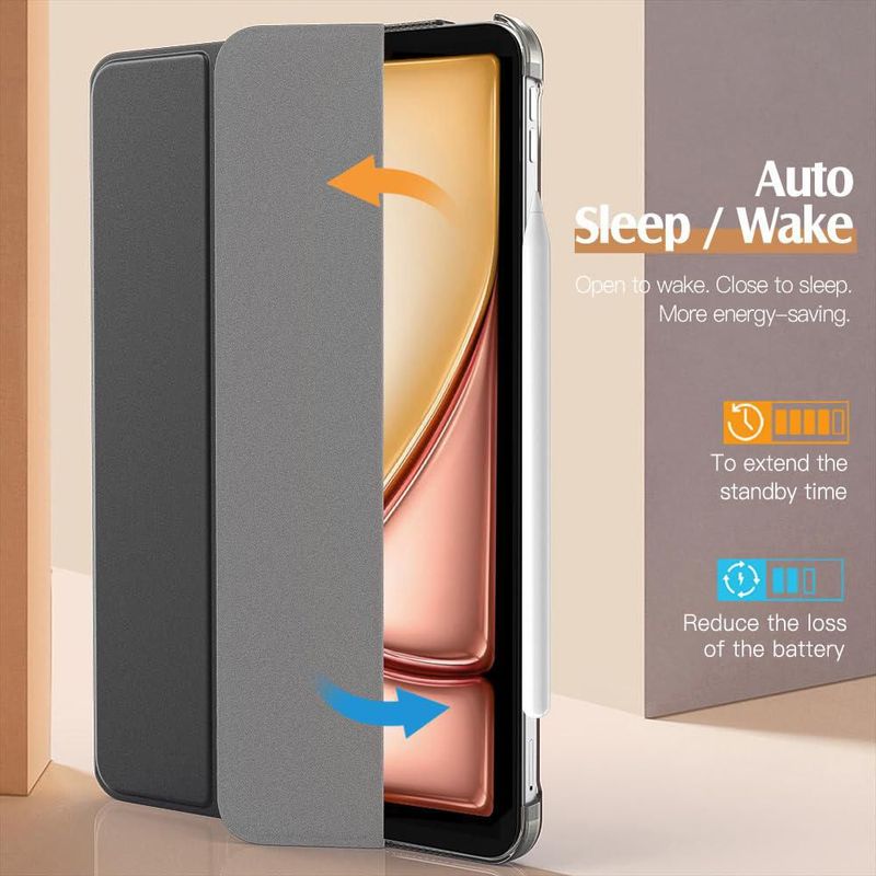 Funda para iPad Air de 11 pulgadas TimoVo cubierta trasera dura gris espacial