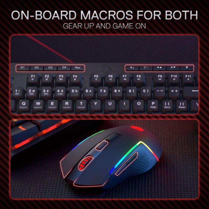Combo inalámbrico de teclado y ratón para juegos Redragon S142