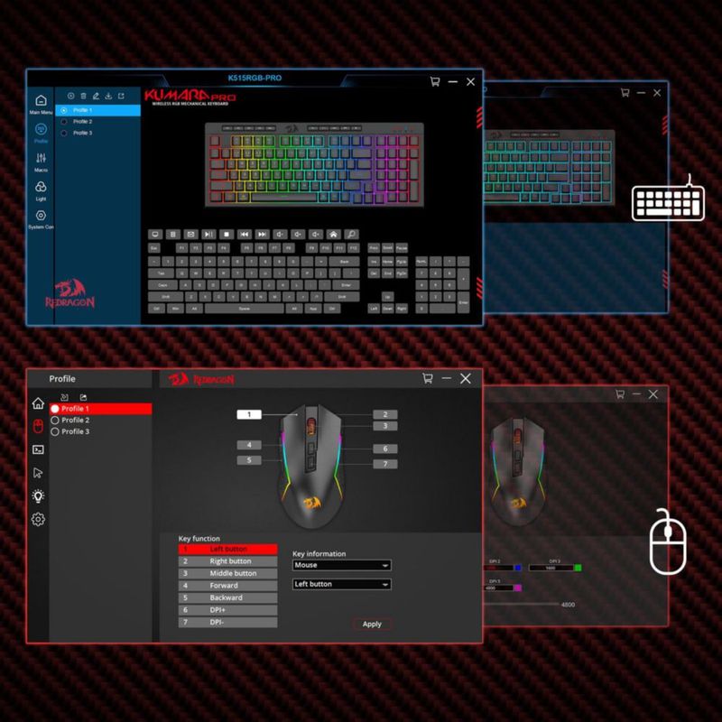 Combo inalámbrico de teclado y ratón para juegos Redragon S142