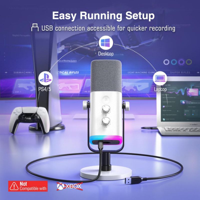 Micrófono para juegos FIFINE AM8 XLR/USB para transmisión de podcasts