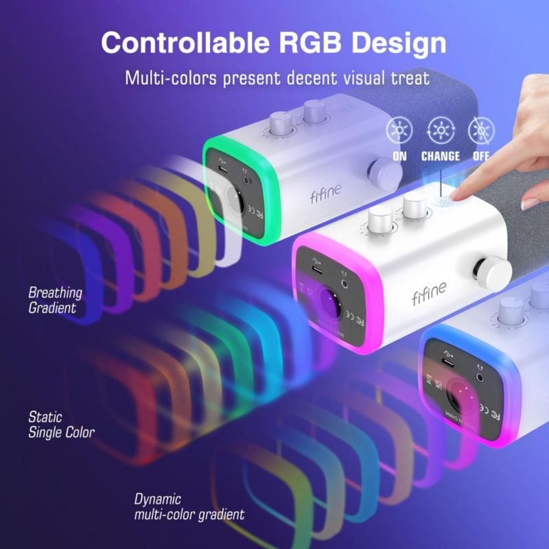 Micrófono para juegos FIFINE AM8 XLR/USB para transmisión de podcasts