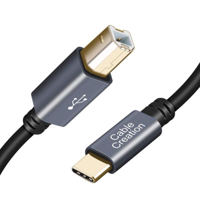 Cable de impresora CableCreation USB B a USB C de 3 m color gris espacial